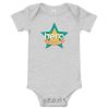 baby short sleeve one piece athletic heather front 6705870669bc8