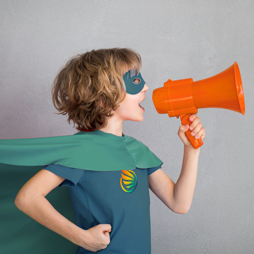 child-pretend-to-be-superhero-on-megaphone