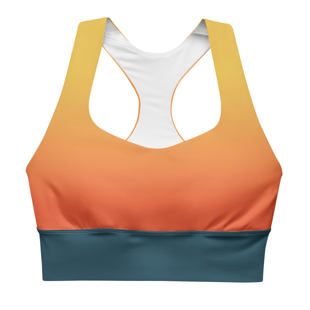 front view of a hero in training longline sports bra by Hero Basics