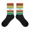 a pair of hero basics cushioned socks with bold stripes