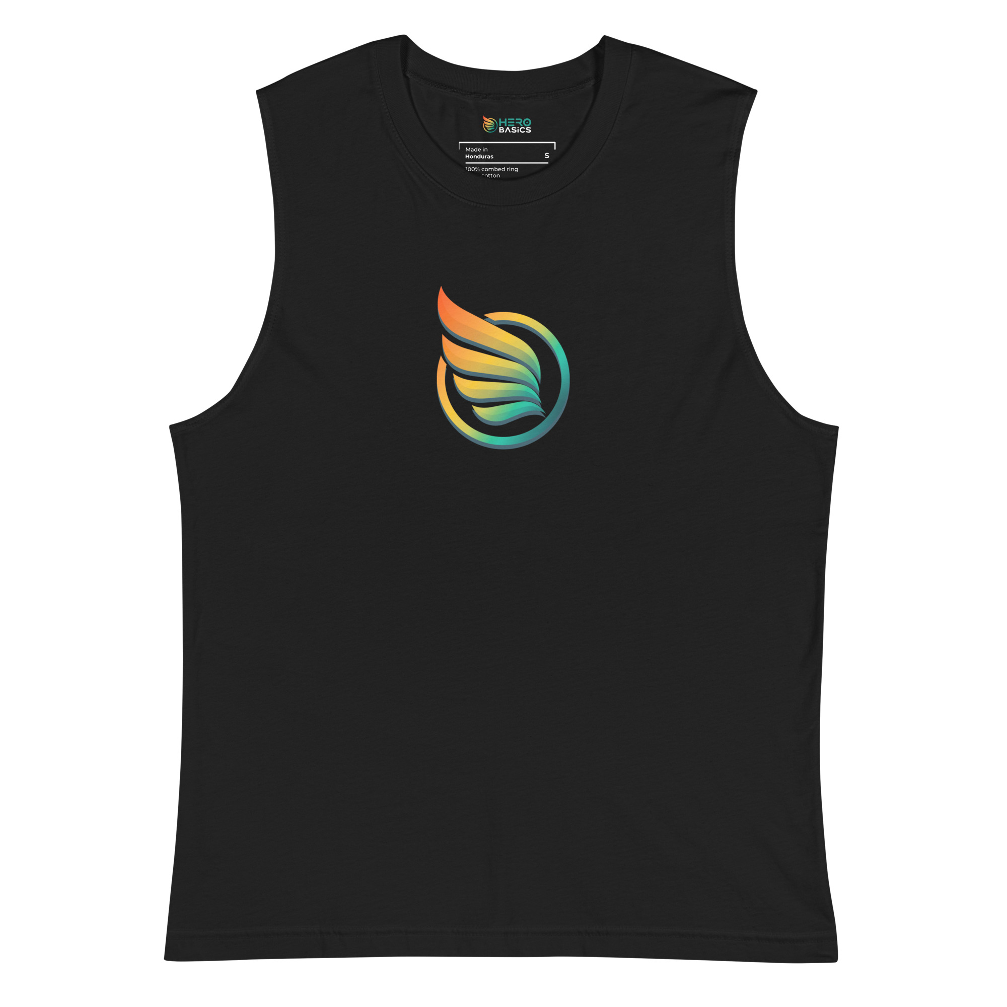 unisex muscle shirt black front 67be2a94e55bf