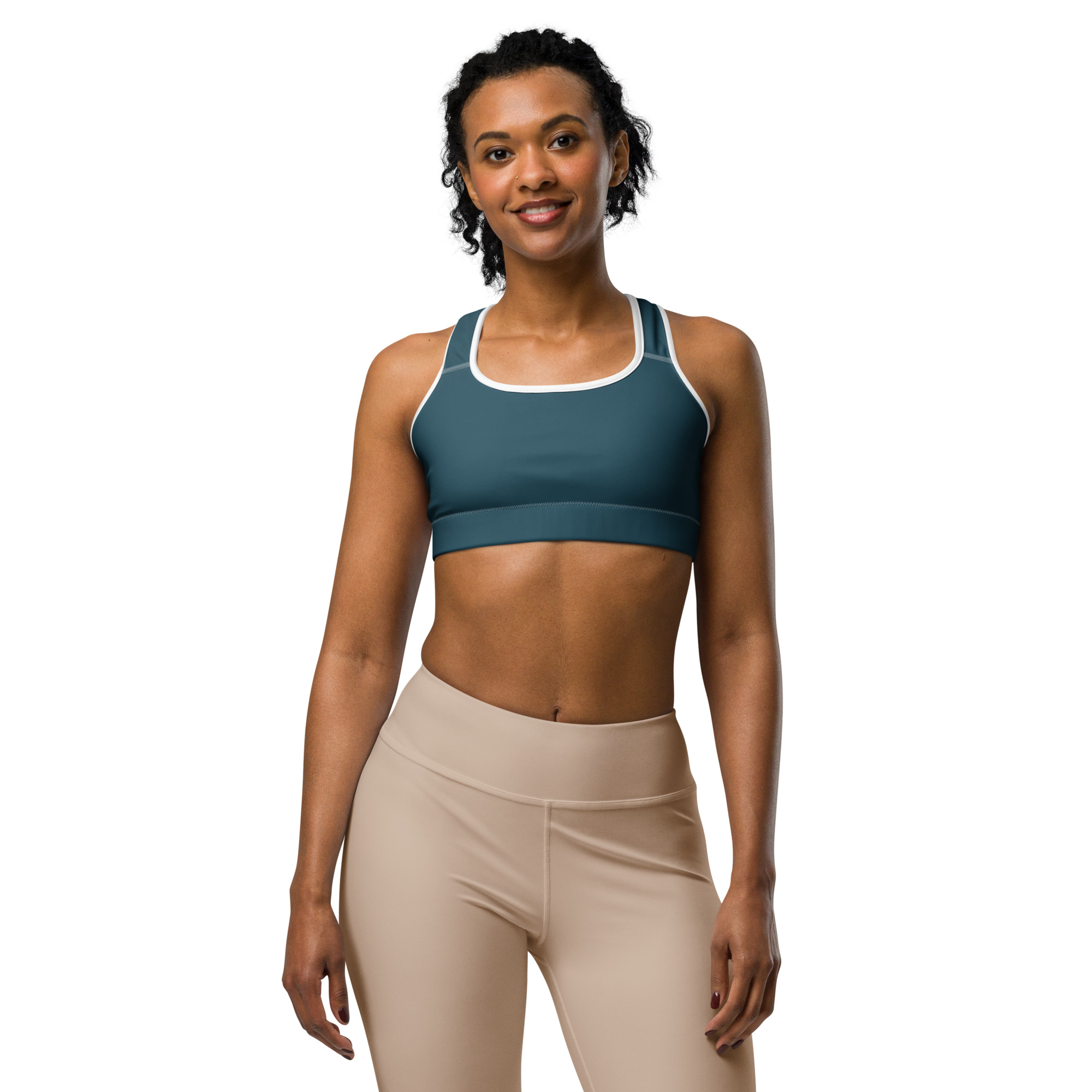 front view of a woman wearing a Hero Basics Women's Sports Bra